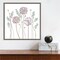 Allium Flower Silhouettes by Mandy Disher 16-in. W x 16-in. H. Canvas Wall Art Print Framed in Grey